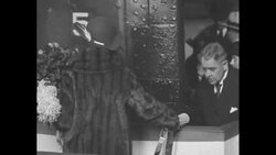 Navy Cruiser USS Indianapolis is christened and launched from Camden, New Jersey News Clip