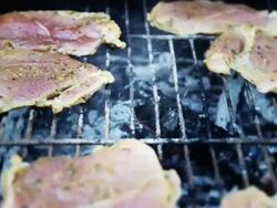 Grilled meat Stock Footage