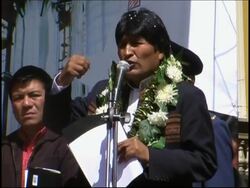 Morales nationalises gas, telecom companies News Clip