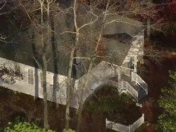 MS AERIAL Shot of Stanley Oaks Plantation / Georgia, United States Stock Footage