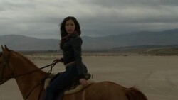 (Slow Motion) Attractive Woman Riding Horse 04 Stock Footage