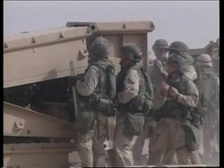 US troops compete in bridge building exercise in Kuwaiti desert News Clip
