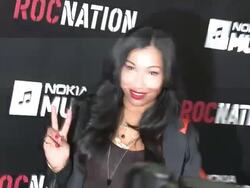 Melanie Fiona at 2013 Roc Nation Pre-Grammy Brunch 2/9/2013 in West Hollywood, CA.(Footage by WireImage Video/Getty Images Entertainment Video) Stock Footage