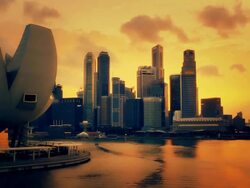 Silhouette Sunset City Stock Footage