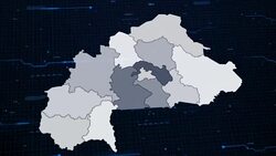 Burkina Fasonetwork map Stock Footage