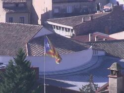 Catalonia Independence Flag Stock Footage