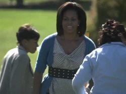 Michelle Obama at sports event for young people News Clip