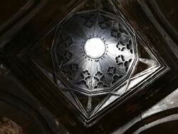 Saghmosavank monastery, interior view of the church Stock Footage