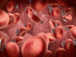 Nanobots on Microscopic Blood Cells Stock Footage
