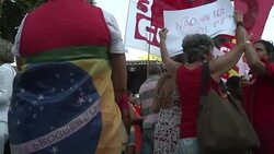 CLEAN : Brazilian Workers Party supporters demonstrate in Rio News Clip