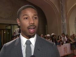INTERVIEW - Michael B. Jordan - 'Fruitvale Station' Red Carpet - 10th Annual Dubai International Film Festival Stock Footage