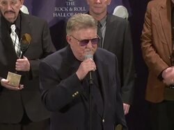 23rd Annual Rock and Roll Hall of Fame Induction Ceremony press room Stock Footage