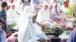 Muslims Celebrate Eid Al-Adha In Indonesia Stock Footage