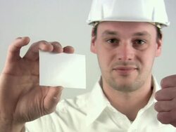 Architect \thumbs up & business card\ Stock Footage
