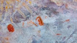 Rock Art Painting Stock Footage