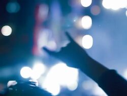 Dancing crowd at concert Stock Footage
