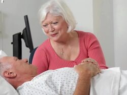 "CU wife visiting husband in hospital /Richmond,Virginia, USA" Stock Footage