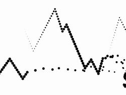 POSITIVE/CONSTANT TREND CHART- dense, dollar icon, pure black dots (LOOP) Stock Footage