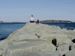 Spring Point Ledge Lighthouse  Stock Footage