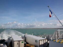Ferries Cross The Channel From Calais Stock Footage