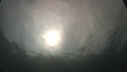 A river flows beneath the bright sun. Stock Footage