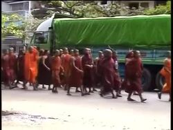 CLEAN: Monks put pressure on Myanmar News Clip