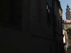 Pan Right Shot  Cesky Krumlov Castle Cesky Krumlov Bohemia Czech Republic Stock Footage