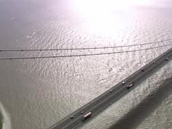 Humber Suspension Bridge Stock Footage