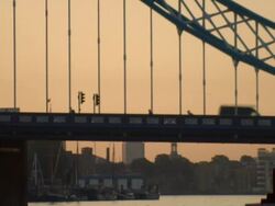 Tower Bridge Sunrise Olympic London General Views Stock Footage
