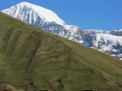 WS View of Himalayan surroundings and mountains / Durma, Banke District, Nepal Stock Footage