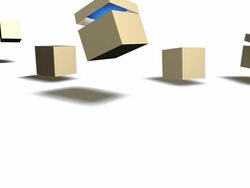 Earth is rolling out of the box Stock Footage