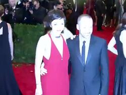 Maggie Gyllenhaal, Peter Sarsgaard at "PUNK: Chaos To Couture" Costume Institute Gala Stock Footage