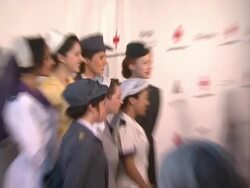 American Red Cross Girls at the The American Red Cross Santa Monica Chapter's Annual Red Tie Affair at Santa Monica CA. (Footage by WireImage Video/GettyImages) Stock Footage