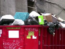 Industrial Garbage Bin. Construction waste. Dumpster. Stock Footage