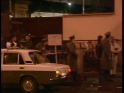 Fall of the Berlin Wall: border opening reactions Stock Footage