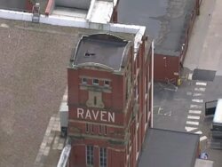 Raven Textile Mill Building Aerials in Oldham News Clip