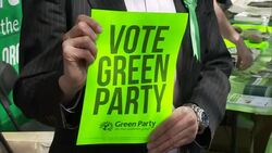 General Election 2015 - Green Party Launch Battle Bus In Bristol News Clip