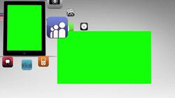 Tablet screen and app animation with chroma key Stock Footage
