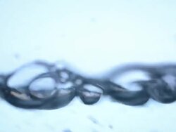 Bubble in blue water Stock Footage