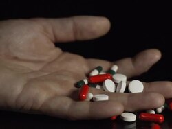 HD SLOW MOTION: Suicide Overdose Stock Footage