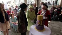 Queen Elizabeth II Cuts Into Her Birthday Cake News Clip