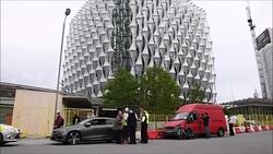 CLEAN : London police conduct controlled explosion near new US embassy News Clip