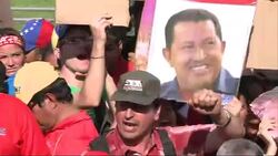 CLEAN : Throngs of mourners in red at Hugo News Clip