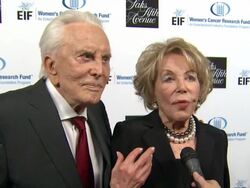 INTERVIEW: Kirk Douglas & Anne Douglas on they're involvement at An Unforgettable Evening Benefiting The Entertainment Industry Foundation's Women's Cancer Research Fund Stock Footage