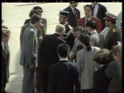 France - Jiang Zemin Arrives &amp; Meets Mitterrand News Clip
