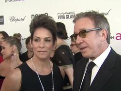 Jane Hajduk, Tim Allen at Elton John AIDS Foundation Presents 21st Annual Academy Awards Viewing Party Stock Footage