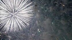 Colorful fireworks explode, flash and sparkle. Stock Footage