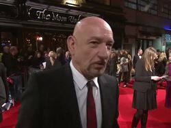 INTERVIEW: Sir Ben Knigsley on historical aspect of his character acting in 3D film at the Royal Film Performance of 'Hugo' at London England. (Footage by WireImage Video/Getty Images Entertainment Video) Stock Footage