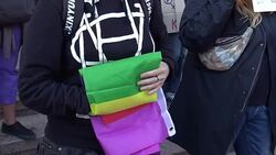 March of Ukrainian feminists in Kiev Stock Footage