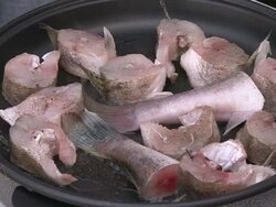 Perch barbecue Stock Footage